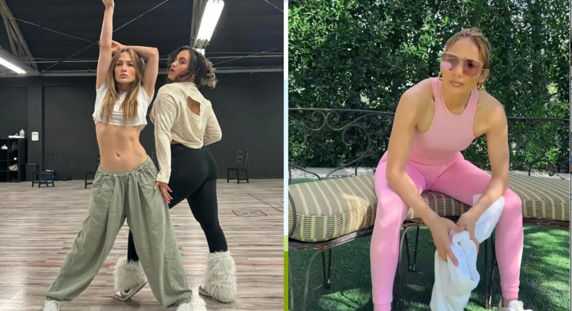 Jennifer Lopez relaxa e alivia o estresse com exercícios físicos.