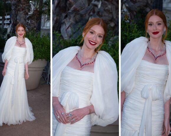 Marina Ruy Barbosa deslumbra em Cannes ao surgir completamente de branco