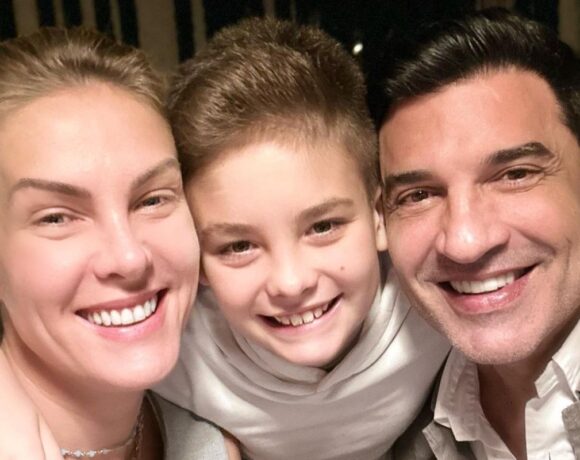 Ana Hickmann e Edu Guedes embarcam em viagem para Curaçao
